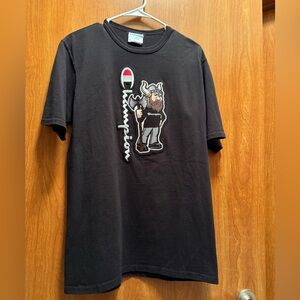 Champion Black Tee with Viking Graphic